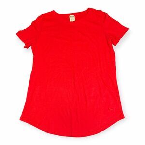 PINK VICTORIA’S SECRET Women’s Red Short Sleeve T-Shirt Size Large